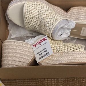 Dolce Vita Cream Woven Espadrille Sandals